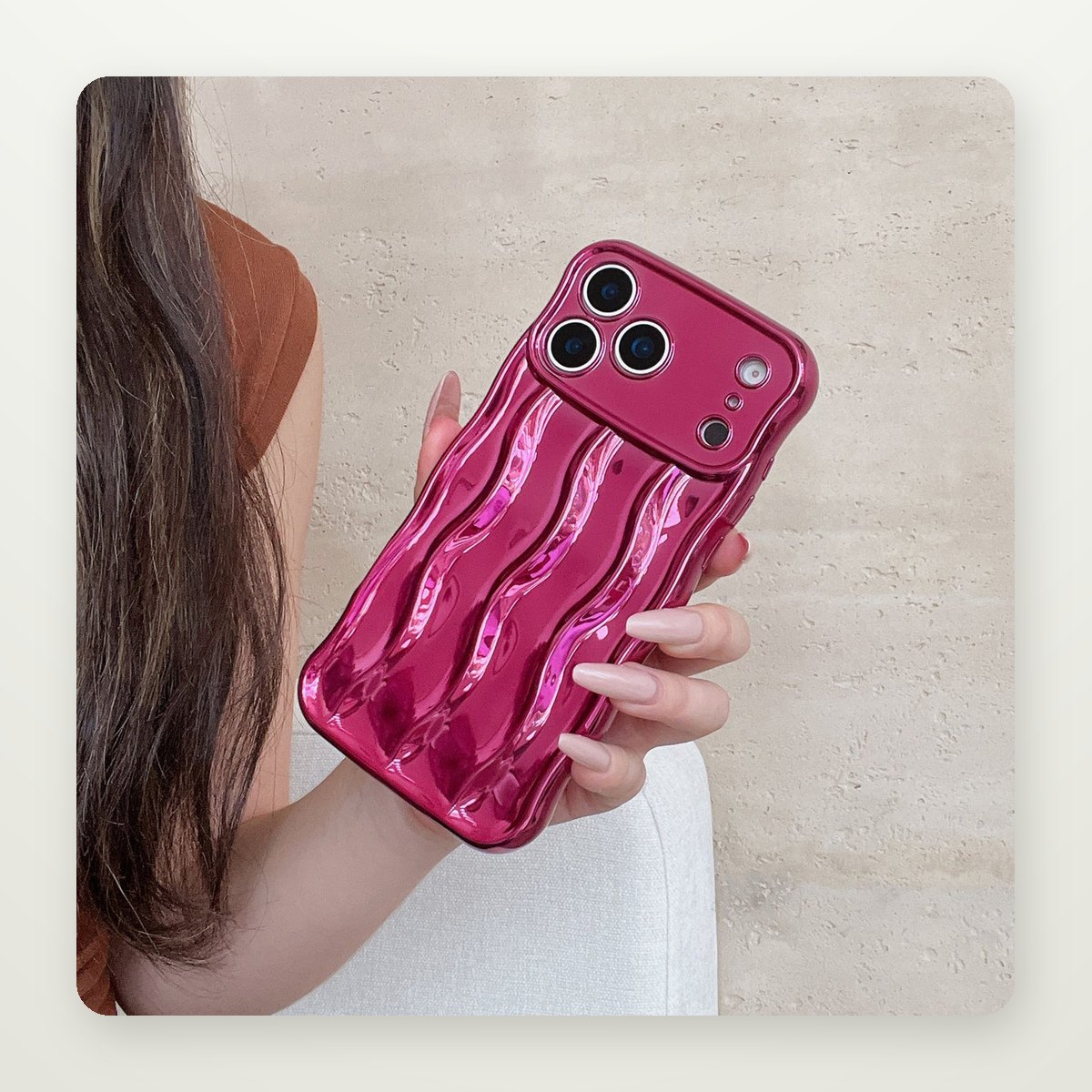 Plated Stripe Case for iPhone 17