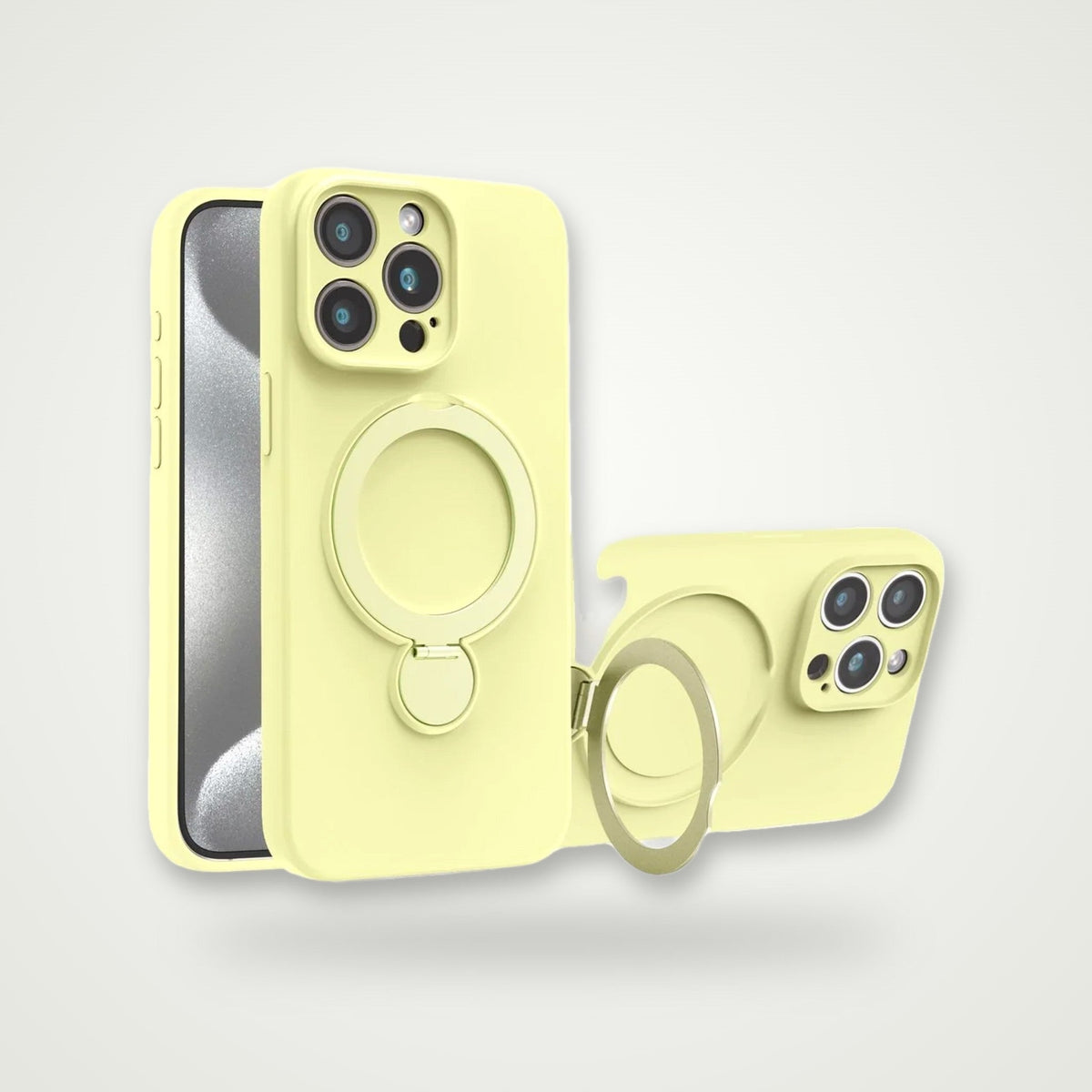 Liquid Silicone Stand MagSafe Case for iPhone 13–16