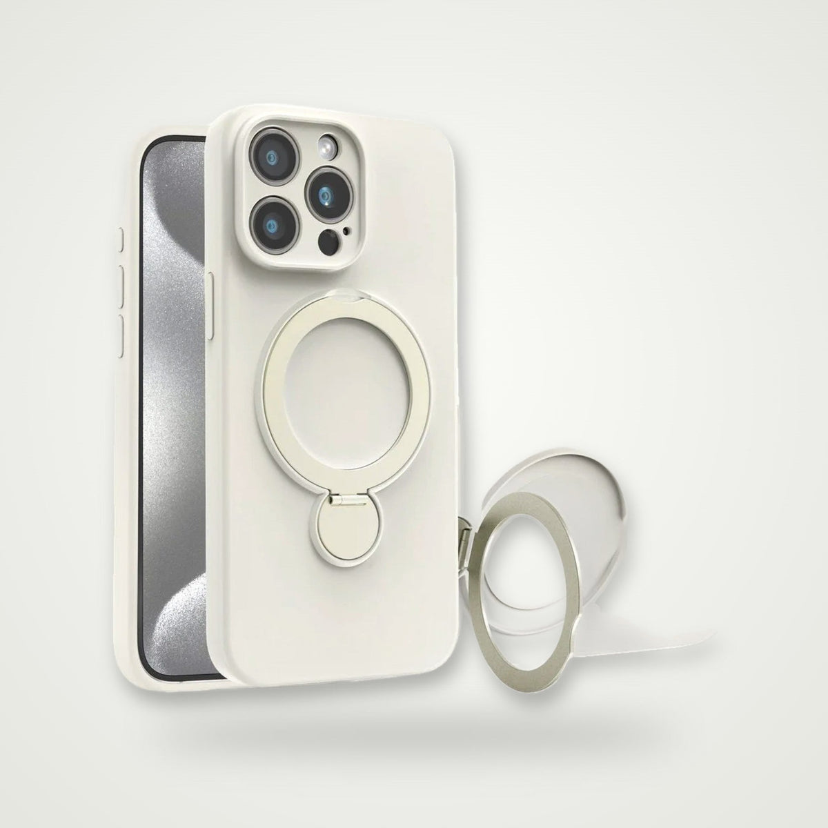 Liquid Silicone Stand MagSafe Case for iPhone 13–16