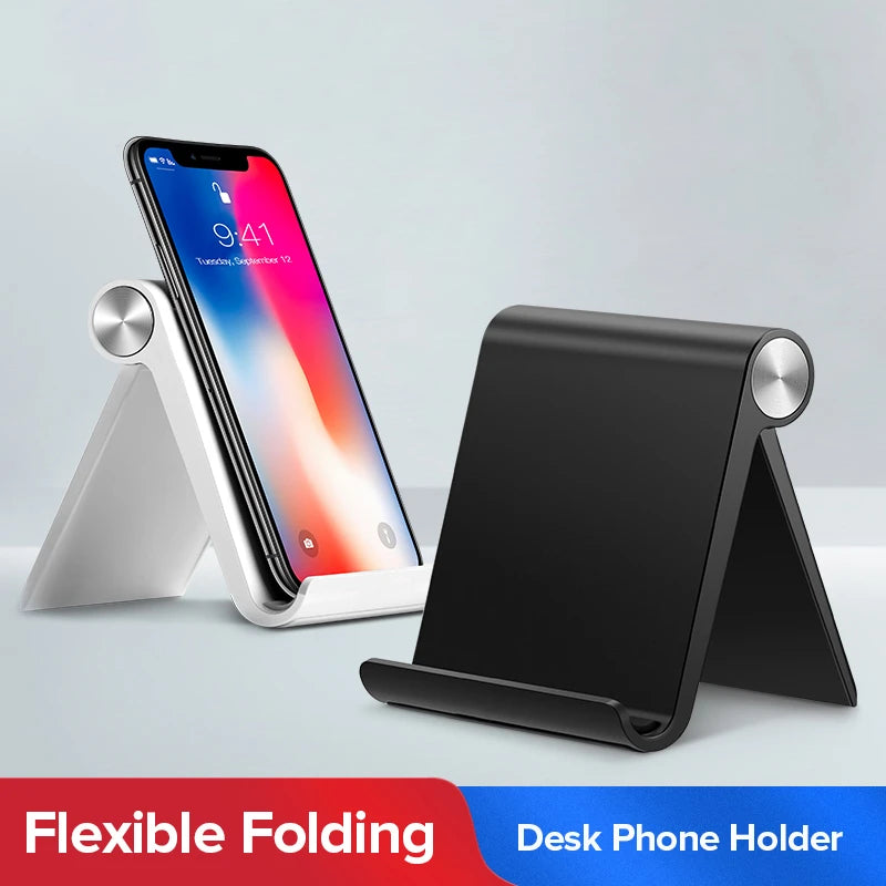 Portable adjustable desk phone stand