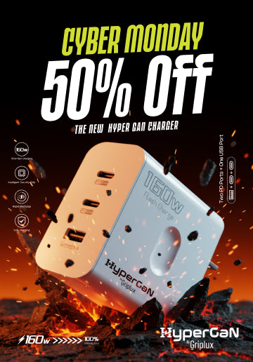 HyperGaN™ 160W Charger by GripLux 50% Off Cyber Monday Sale