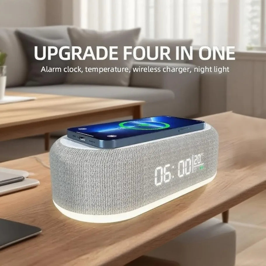 Wireless charger alarm clock, main view
