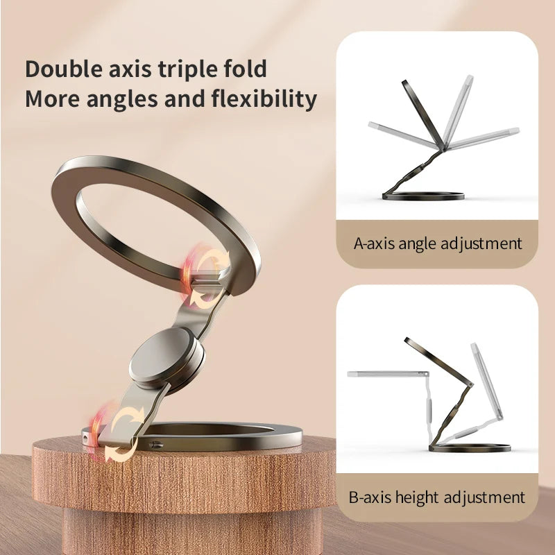 Foldable magnetic ring grip, view 4
