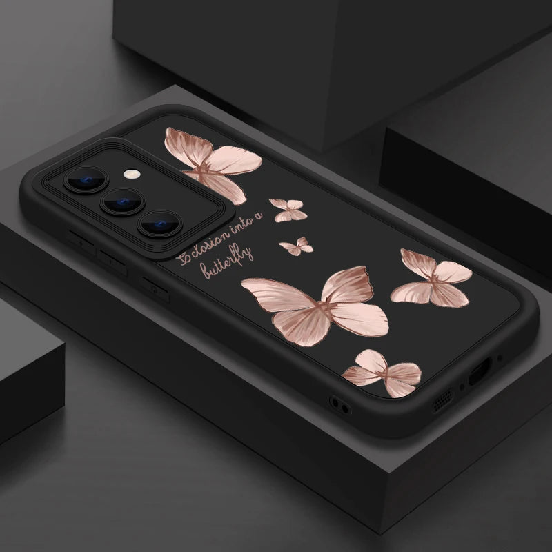 Gold butterfly soft TPU case, view 5