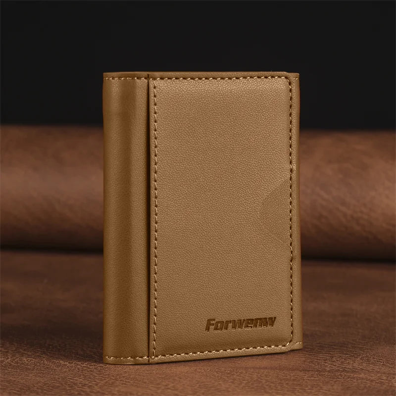 Detachable magnetic wallet case, brown