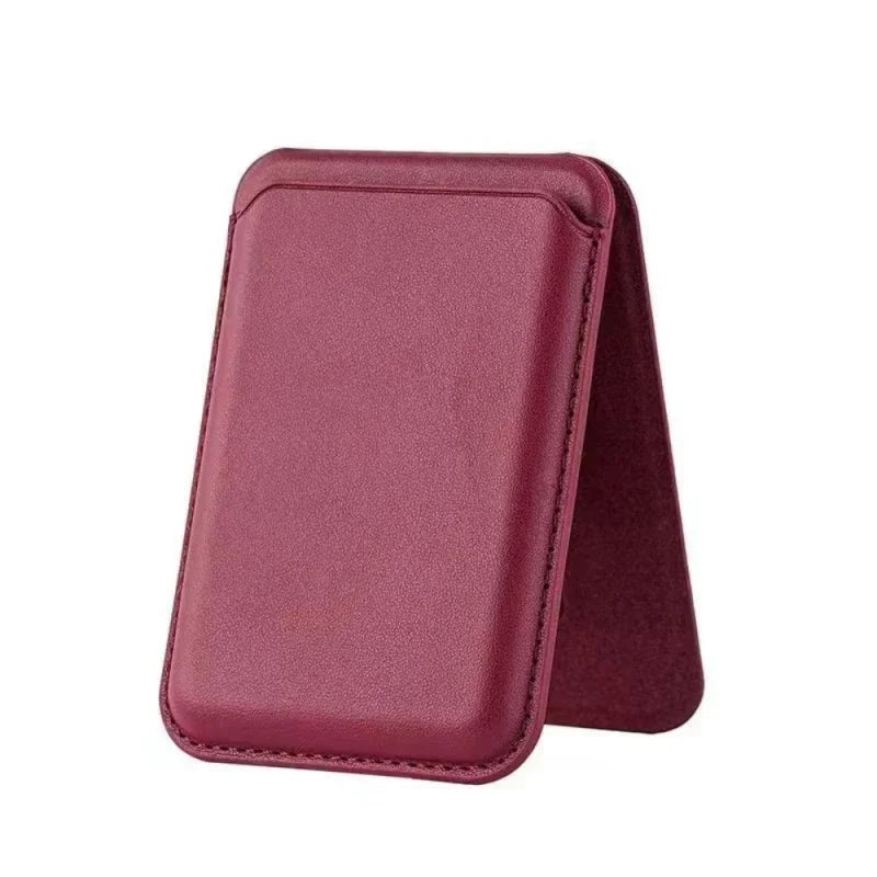 Strong magnetic leather wallet with hidden stand for iPhone 13–15, view 13