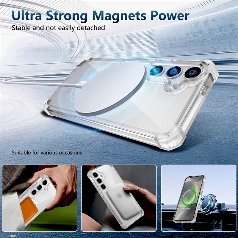 Clear armor MagSafe case for Samsung Galaxy S22–S26, view 2