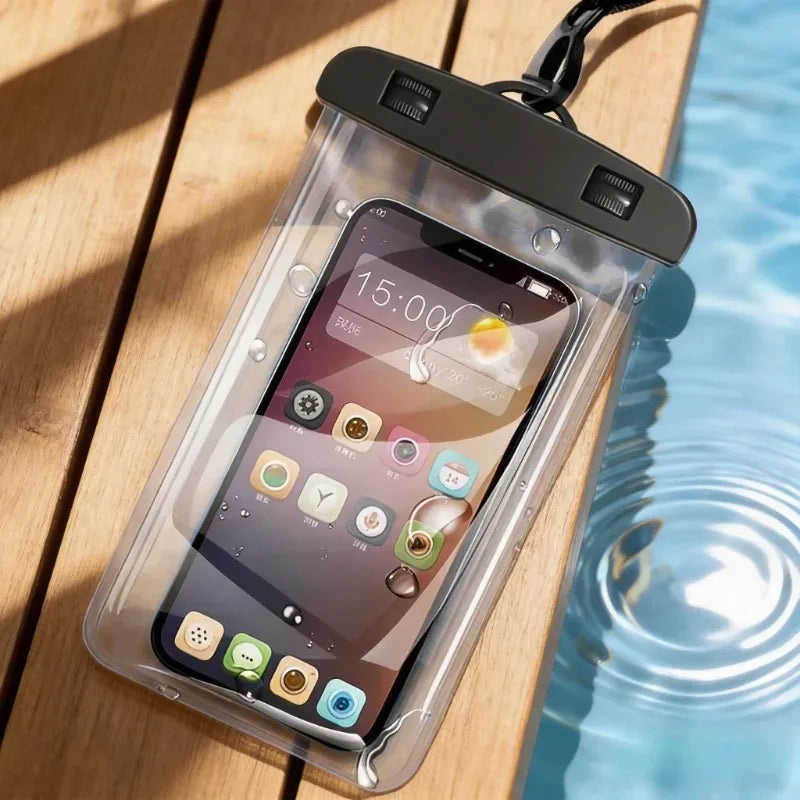 Waterproof underwater phone pouch for swimming