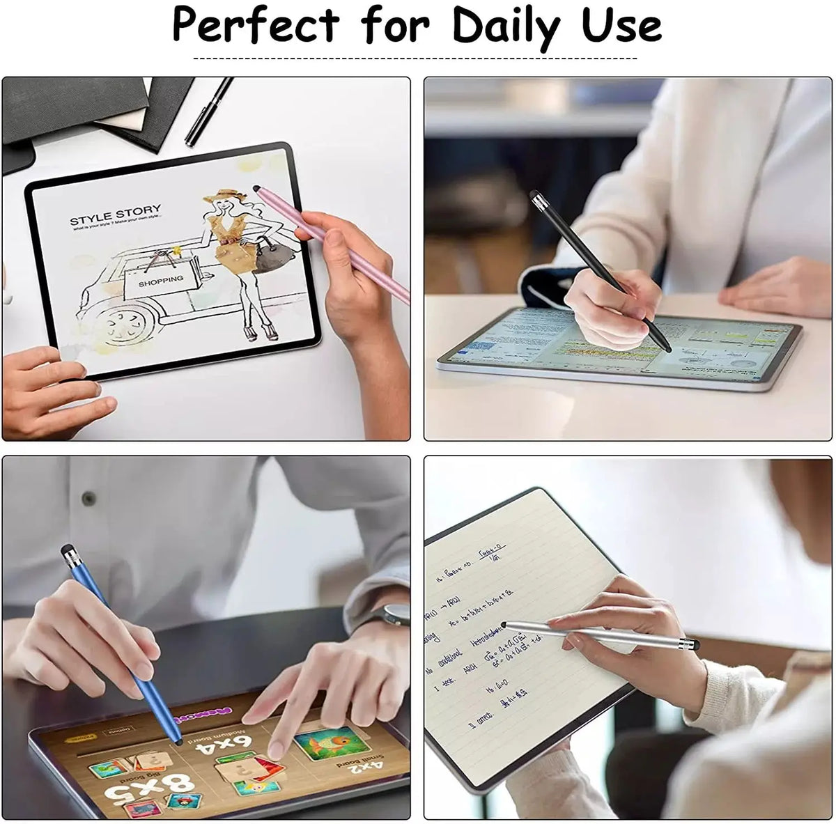 Universal capacitive stylus with dual silicone tips, view 8