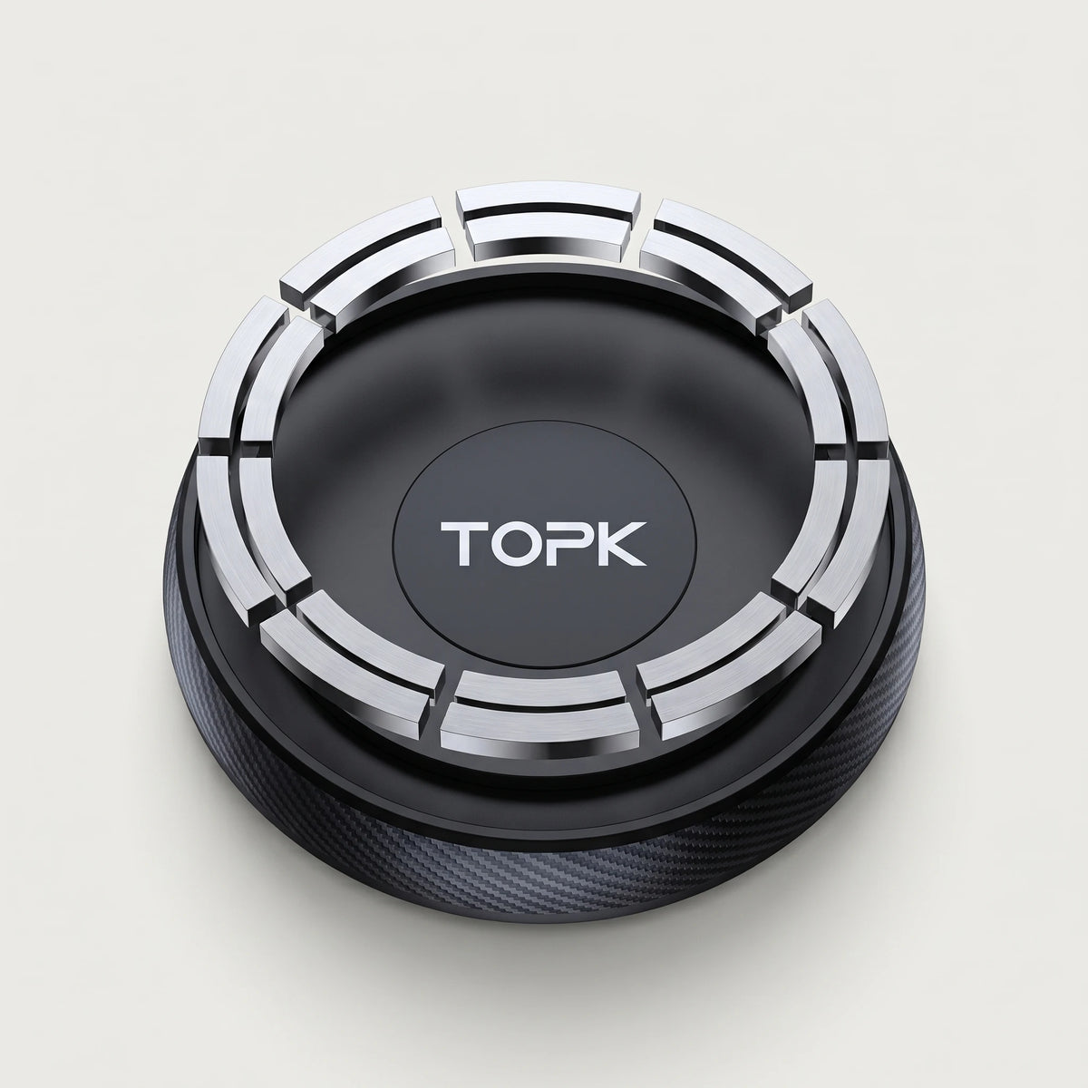 TOPK magnetic car phone holder mount with N52 magnet ring for MagSafe, studio shot