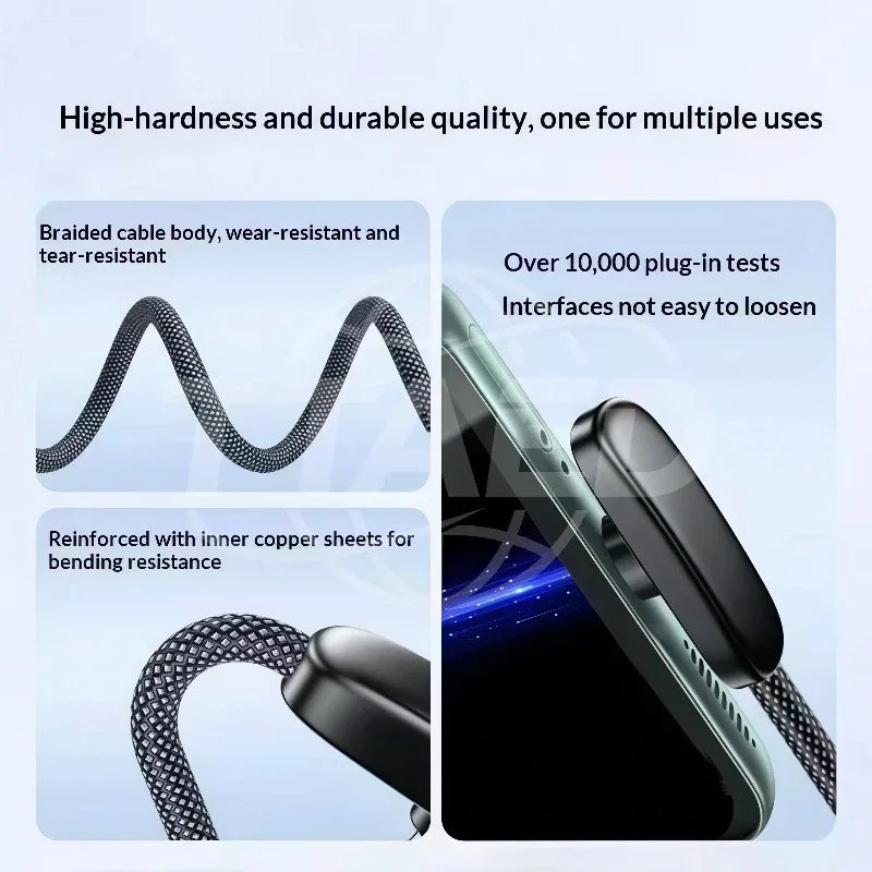 100W right-angle USB-A to USB-C cable, view 6