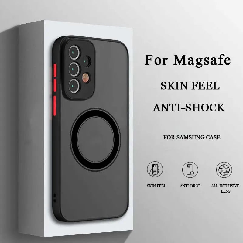 Matte clear MagSafe case for Samsung Galaxy S20–S25, view 8
