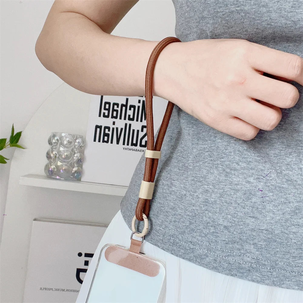 Adjustable colorful short wrist strap for phones, view 4