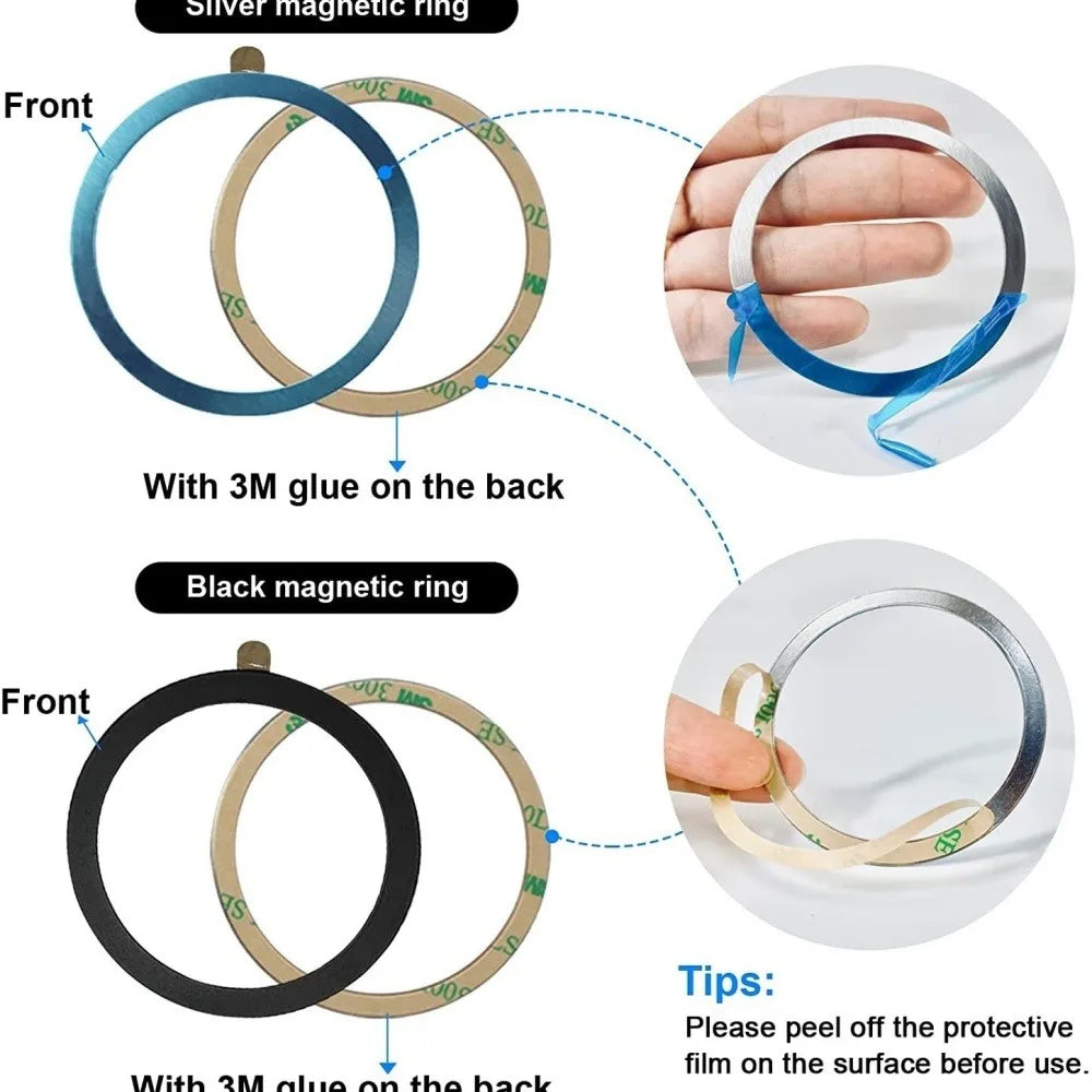 Universal magnetic sticker rings, view 3