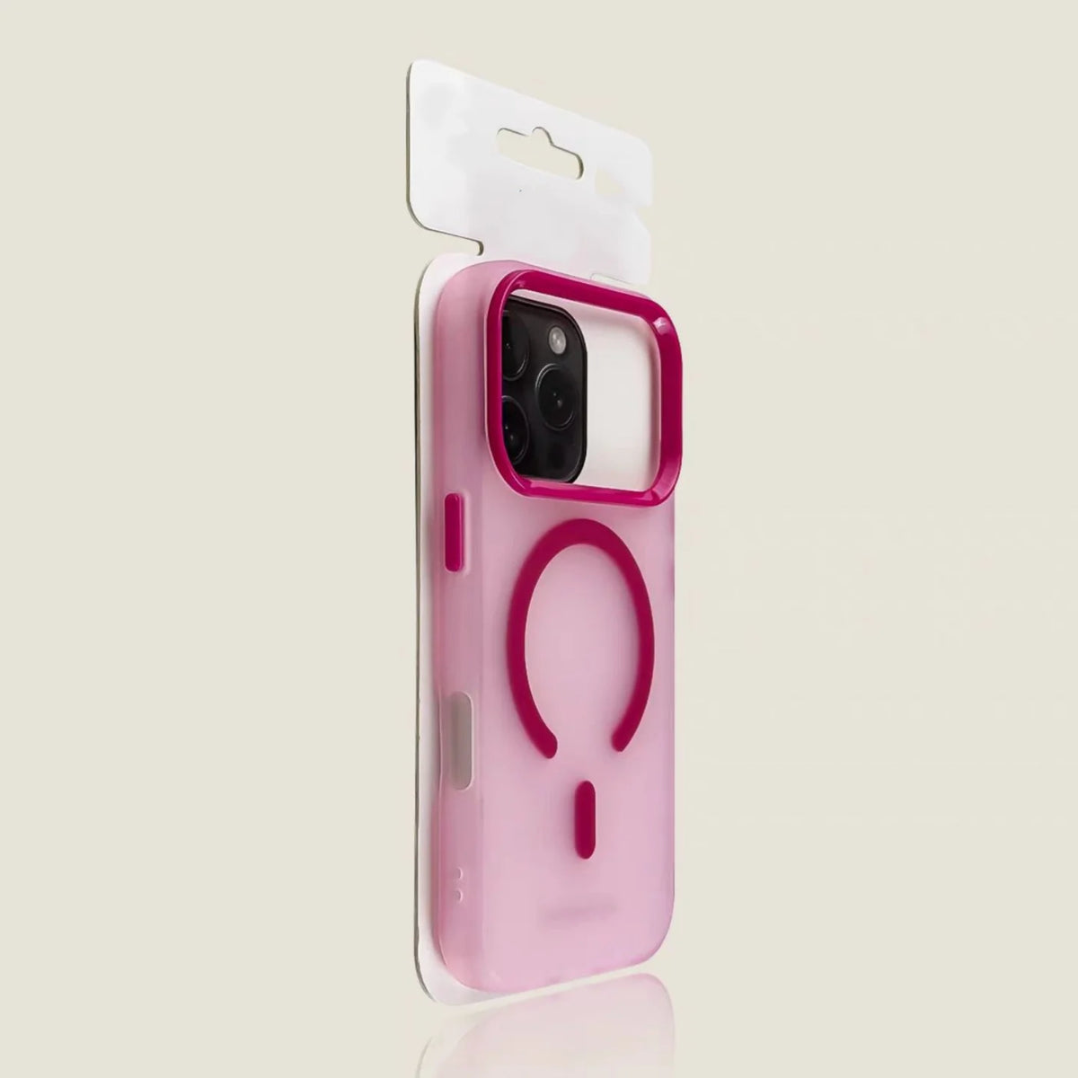 Matte clear shockproof MagSafe case for iPhone 11–17 & Air, rose