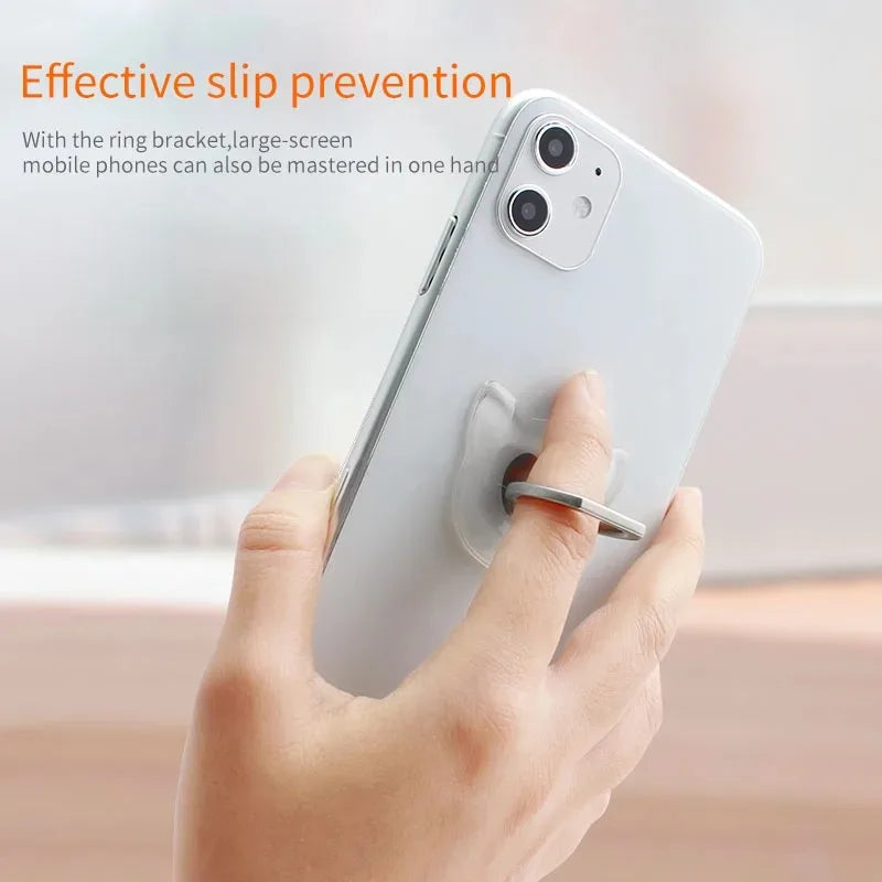 Clear finger ring phone holder, view 3