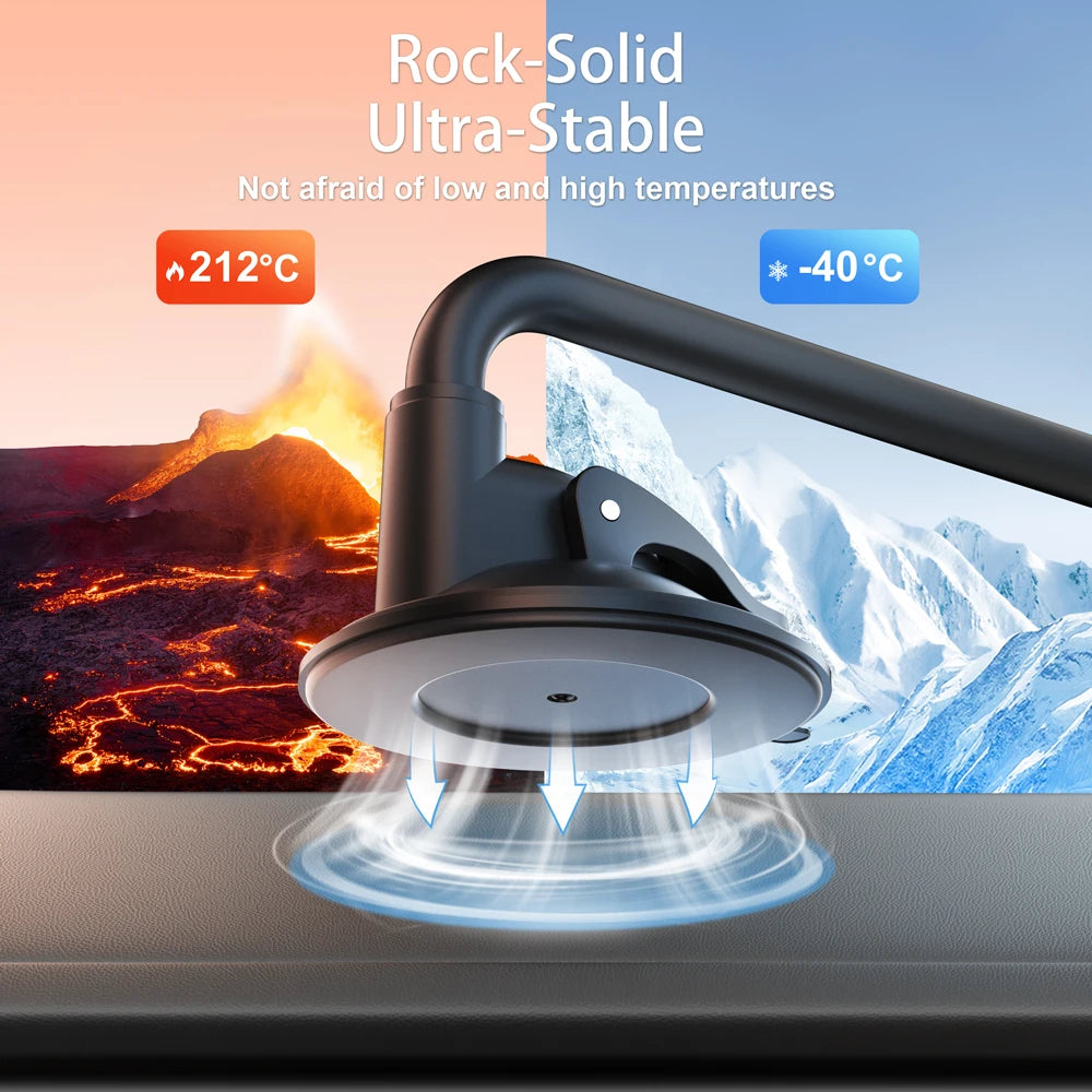 Long-arm magnetic car phone mount, view 4