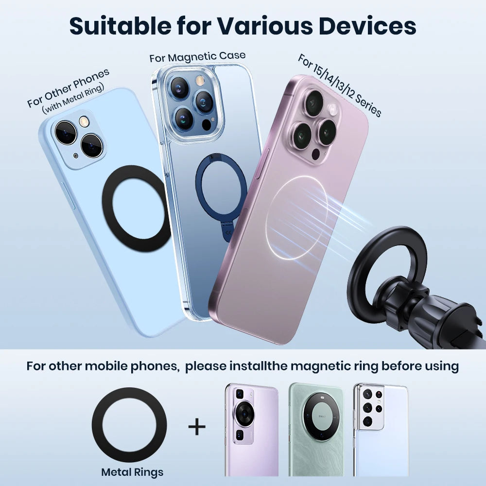 Magnetic car vent phone mount, view 5