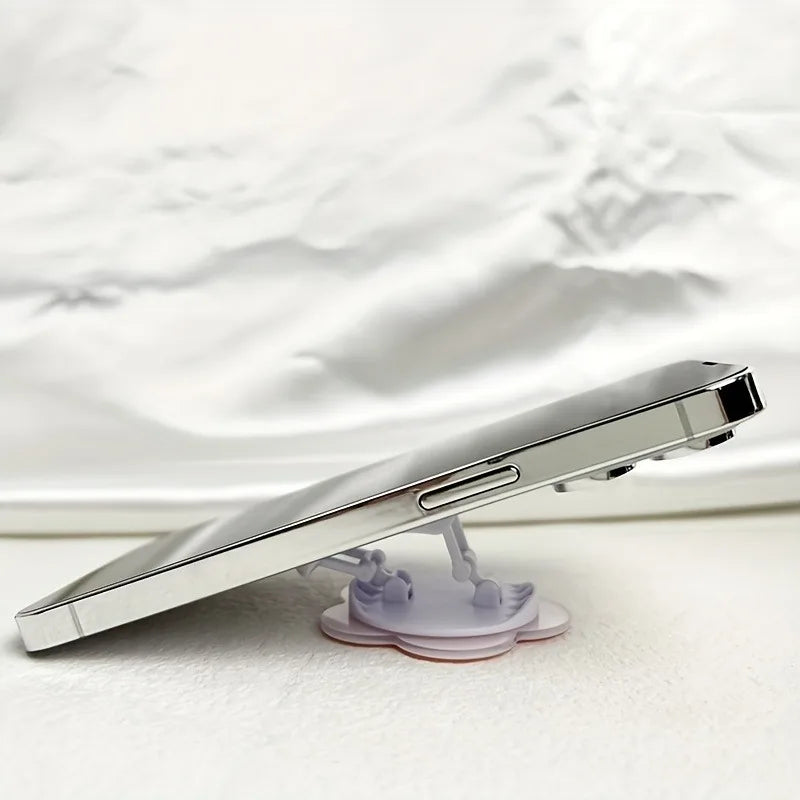 Clear flower expandable phone grip and stand, view 7