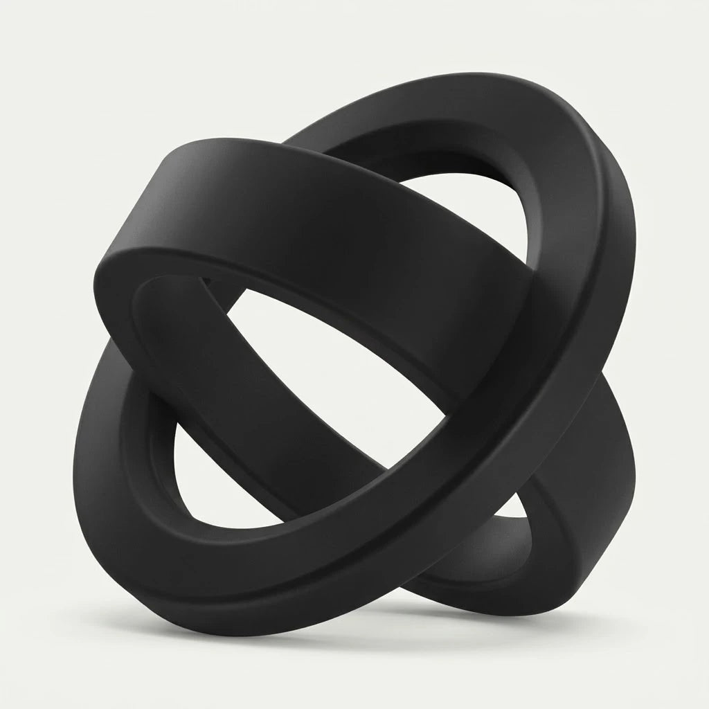 Magnetic silicone finger strap phone ring, black