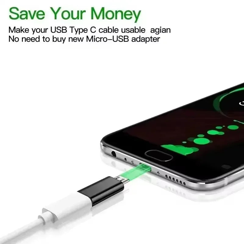 Micro USB female to USB-C male OTG adapter, view 4