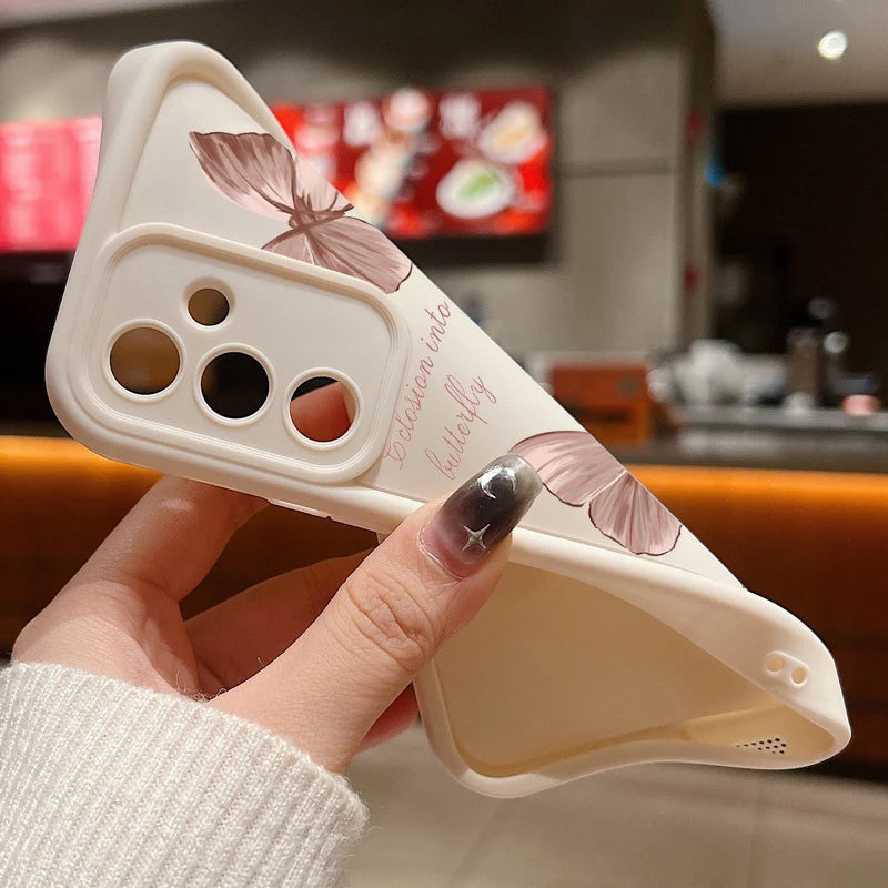 Gold butterfly soft TPU case, view 2