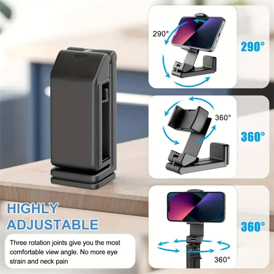 Foldable airplane phone holder for travel and seatback use