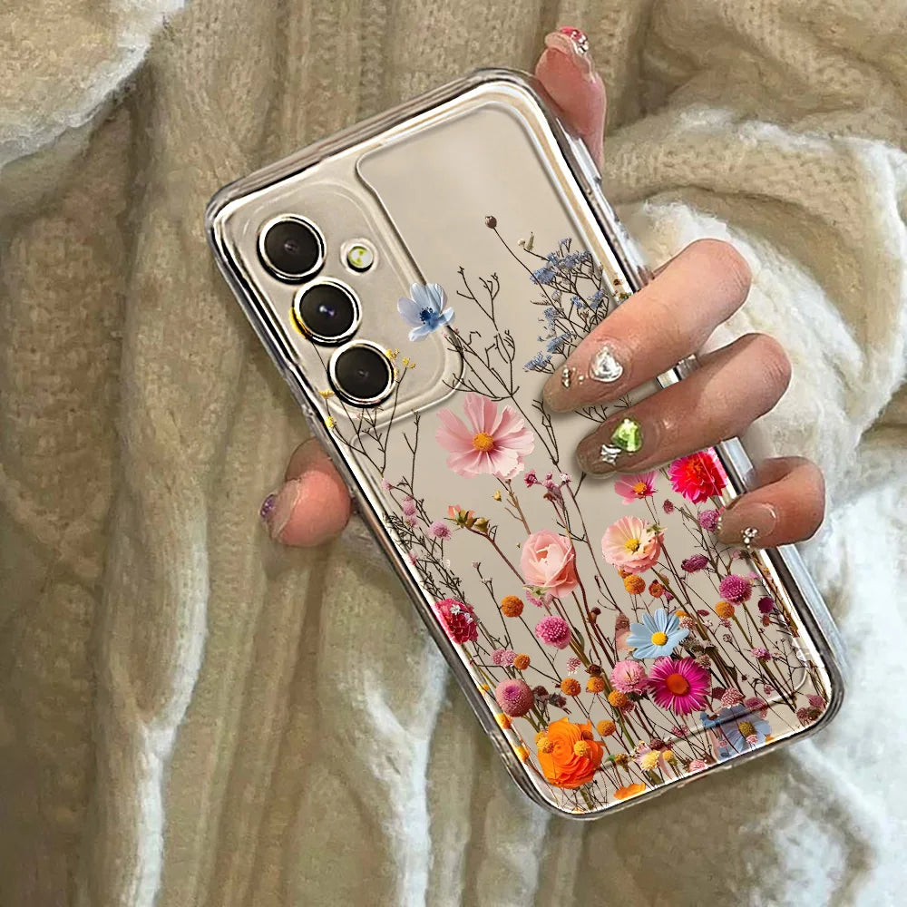Cute flower clear case for Samsung Galaxy S & A series, view 5