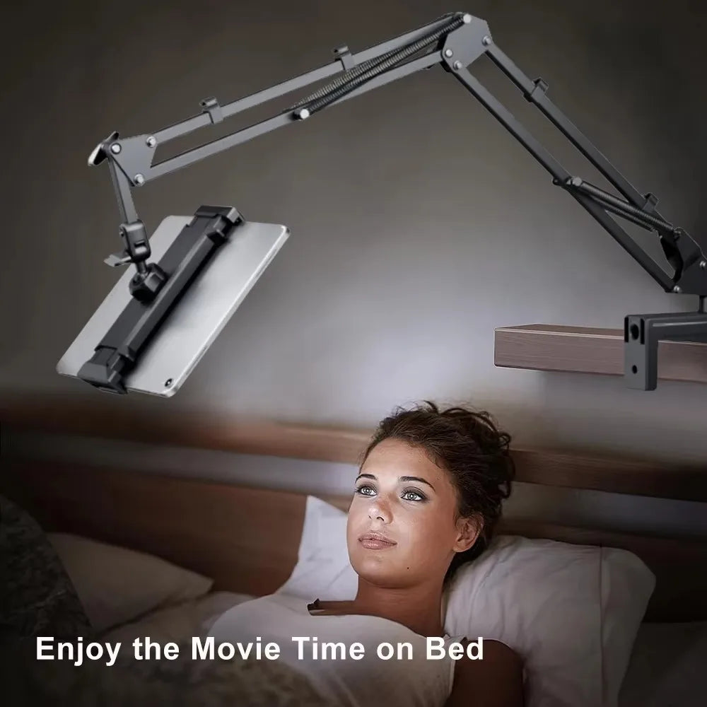 Bed tablet holder with 90cm flexible metal arm, view 2