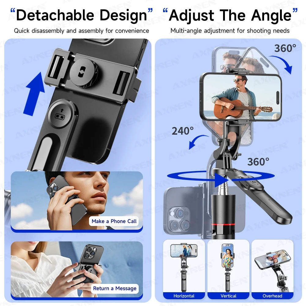 Selfie stick tripod, view 3