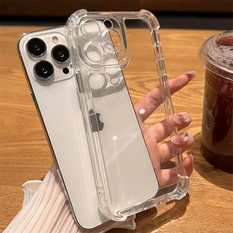 Shockproof transparent bumper case for iPhone, view 2