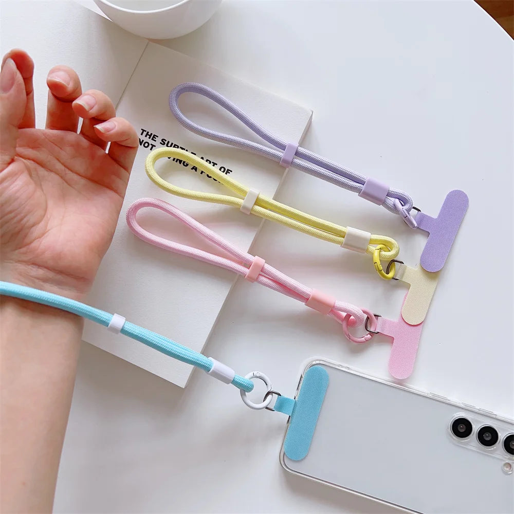 Adjustable colorful short wrist strap for phones, view 3