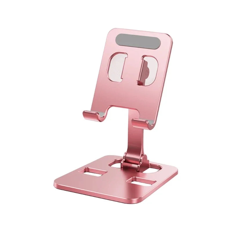 Foldable aluminum alloy desk phone and tablet stand, pink