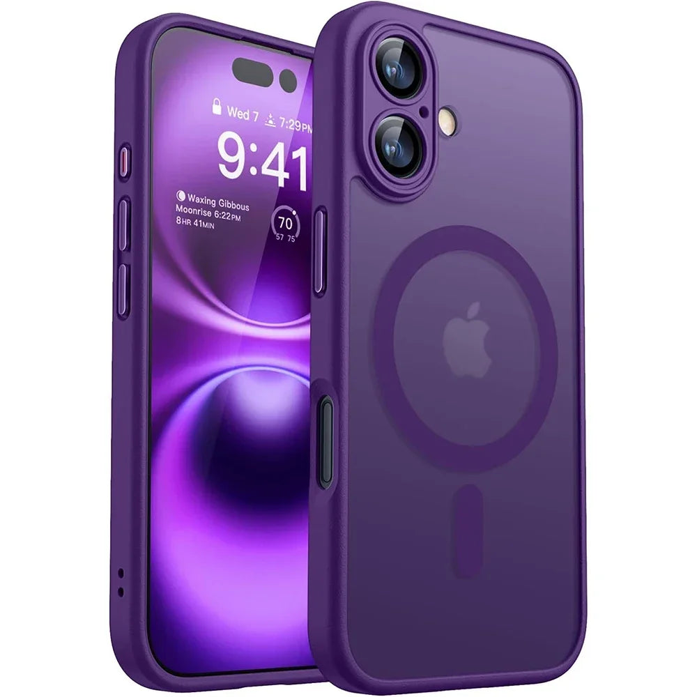 Translucent armor MagSafe case, dark purple