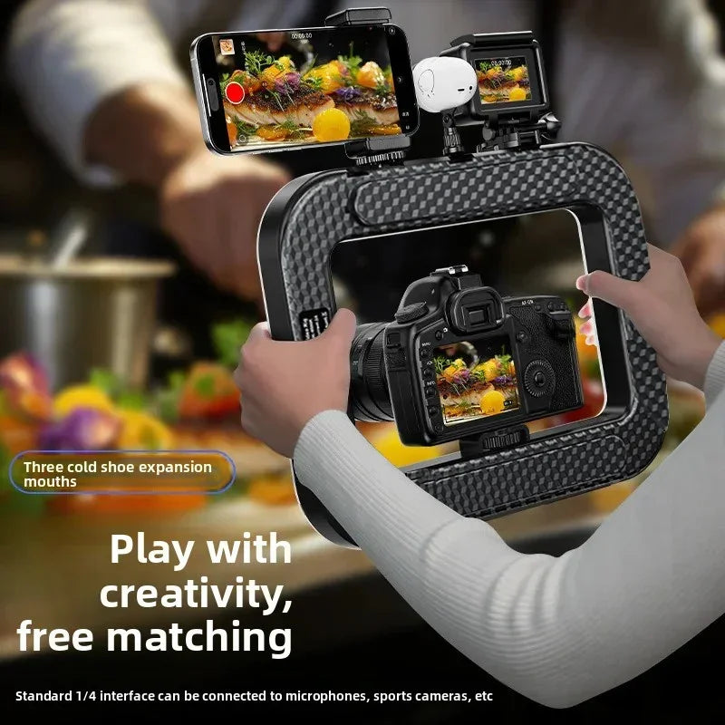 Portable handheld LED ring light for live streaming, view 3