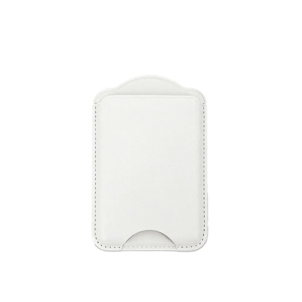PU leather magnetic card wallet for iPhone 15–18 & Galaxy S25–S26, white