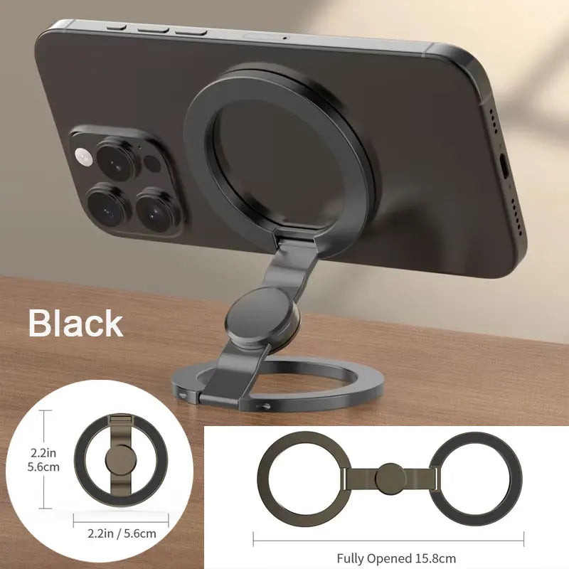 Double-sided magnetic ring holder, black