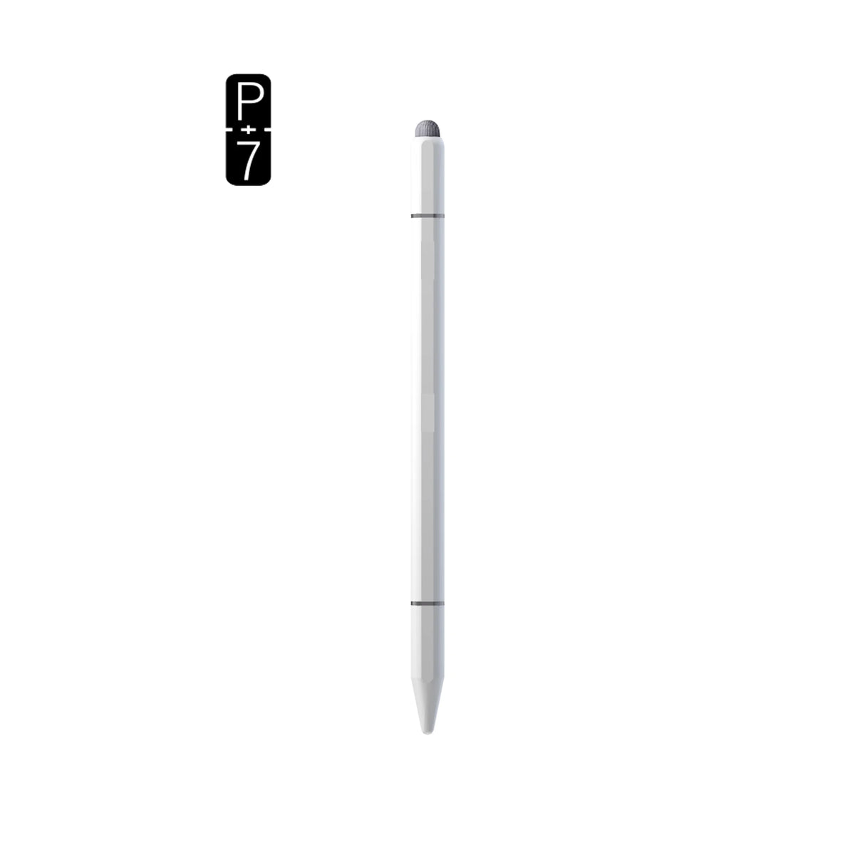 Universal touch screen stylus with three tips and ballpoint pen, BP28 white