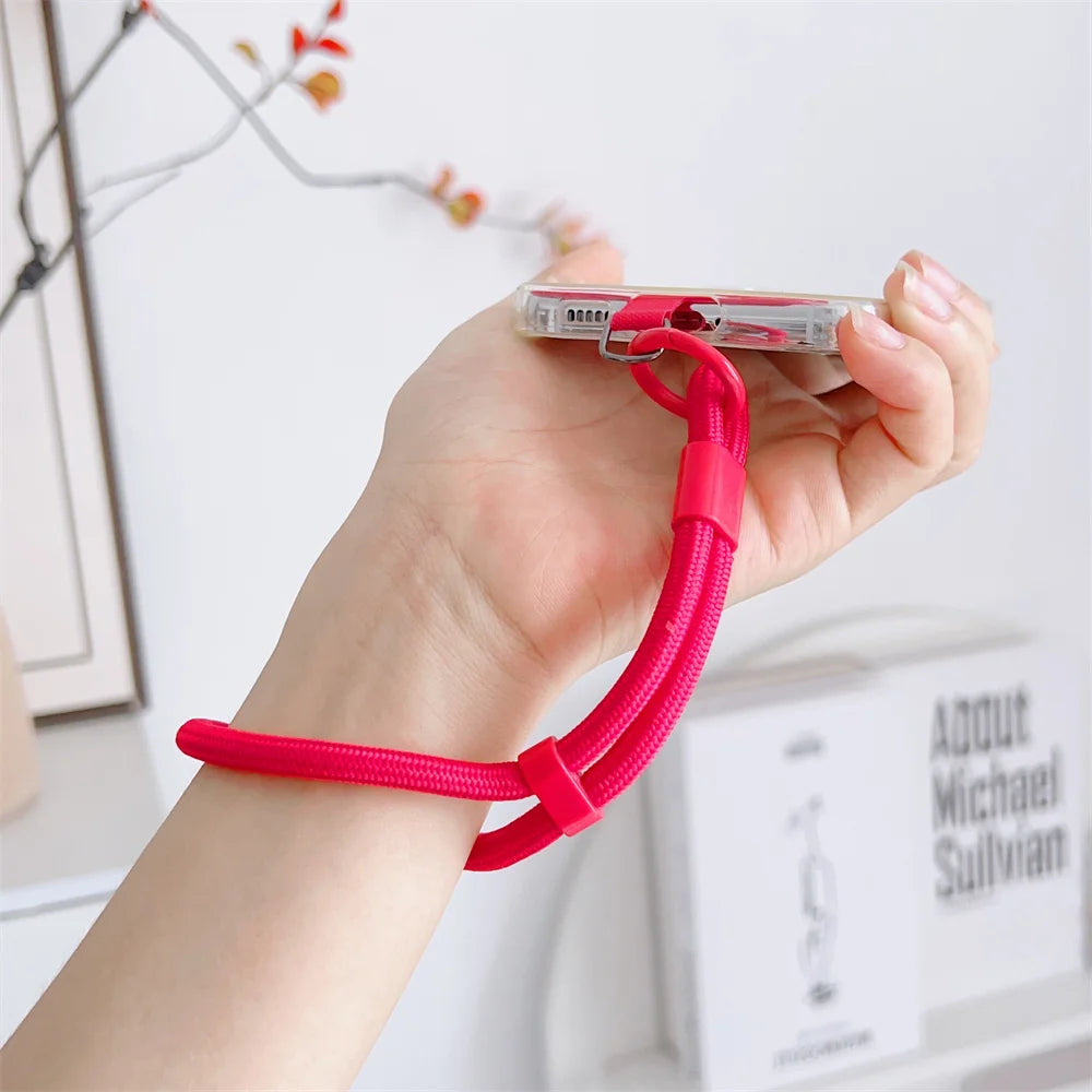 Adjustable colorful short wrist strap for phones, view 2