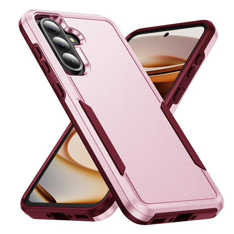 Hard PC+TPU armor case for Samsung Galaxy S and A series, pink