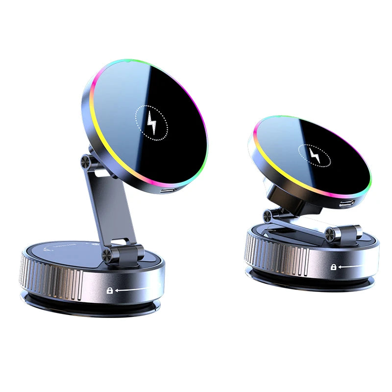 15W vacuum suction magnetic wireless charging car mount, K5 colorful