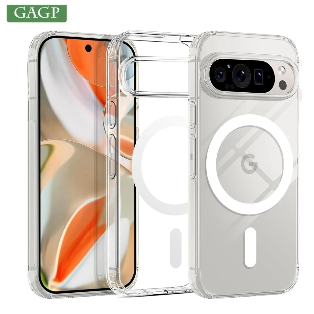 Clear TPU MagSafe magnetic case for Pixel