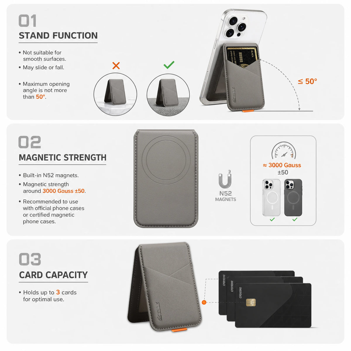 PU leather magnetic card holder, view 5