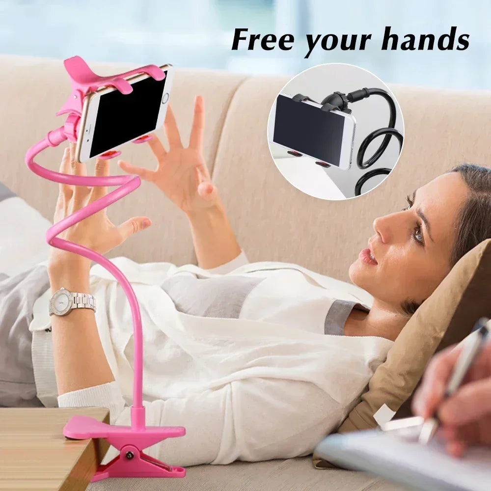 Adjustable long-arm baby monitor and phone holder for bed or cradle, view 8