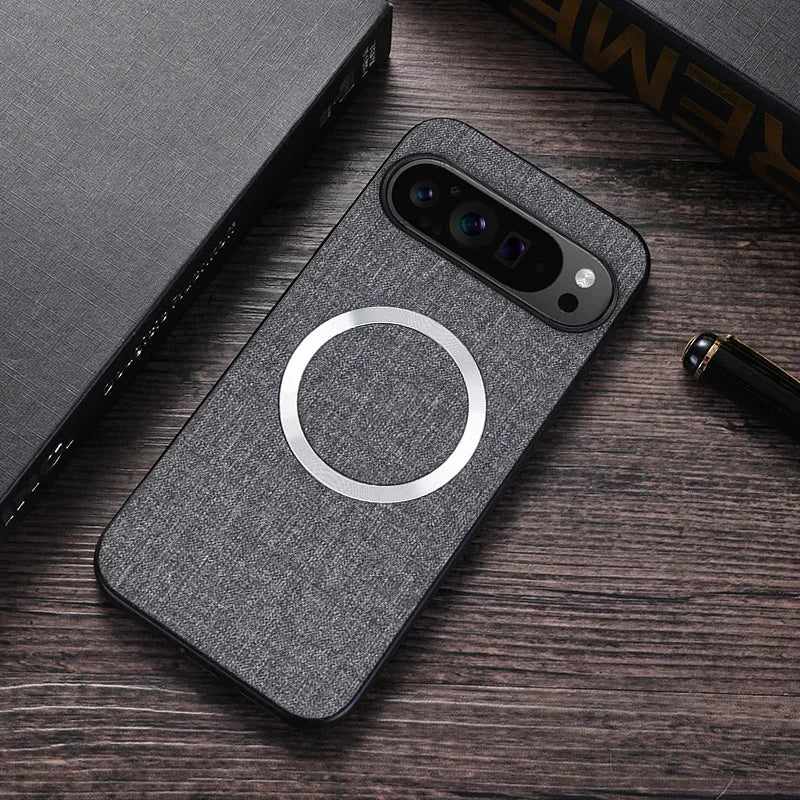 Fabric MagSafe magnetic case for Pixel, gray