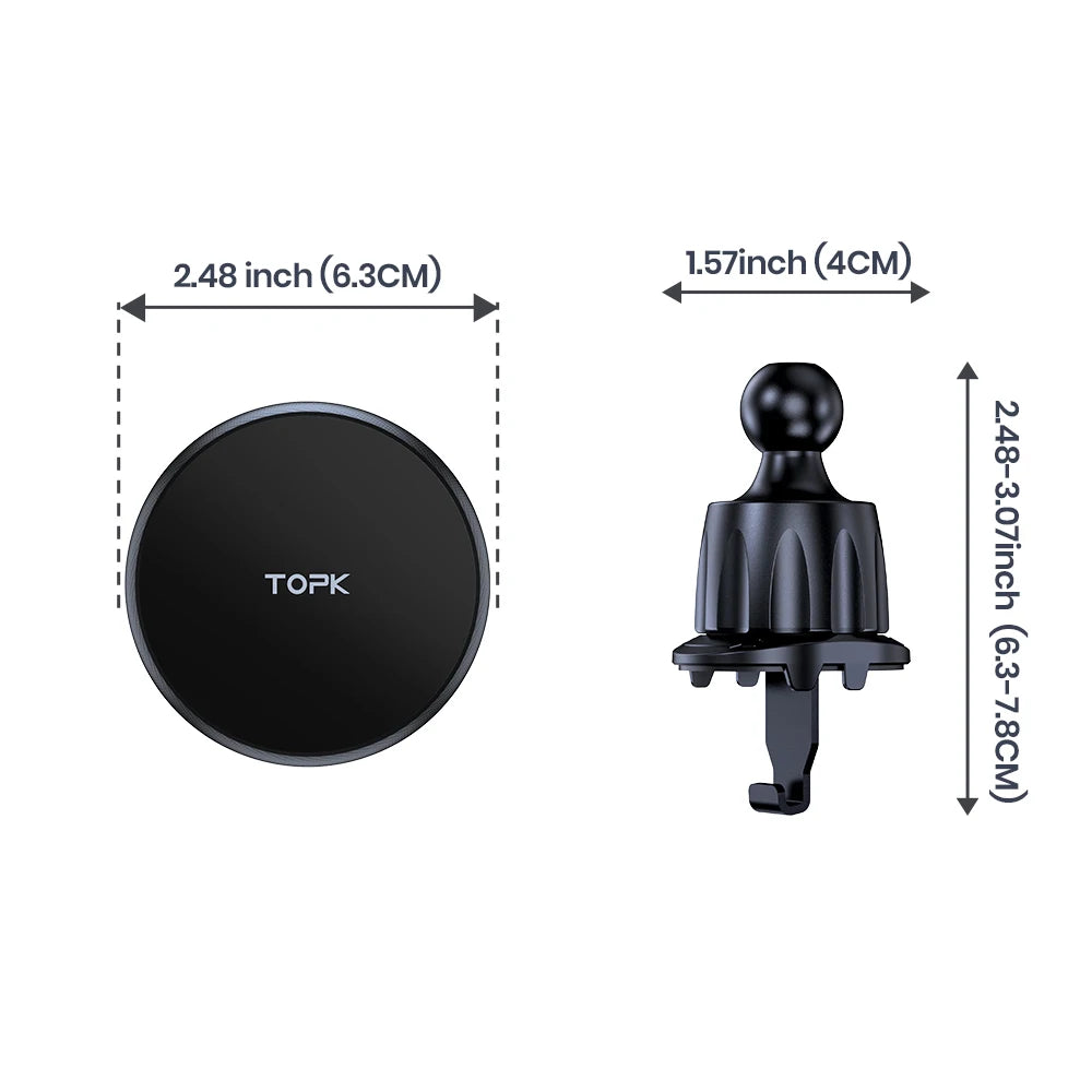 Magnetic car vent mount, view 5