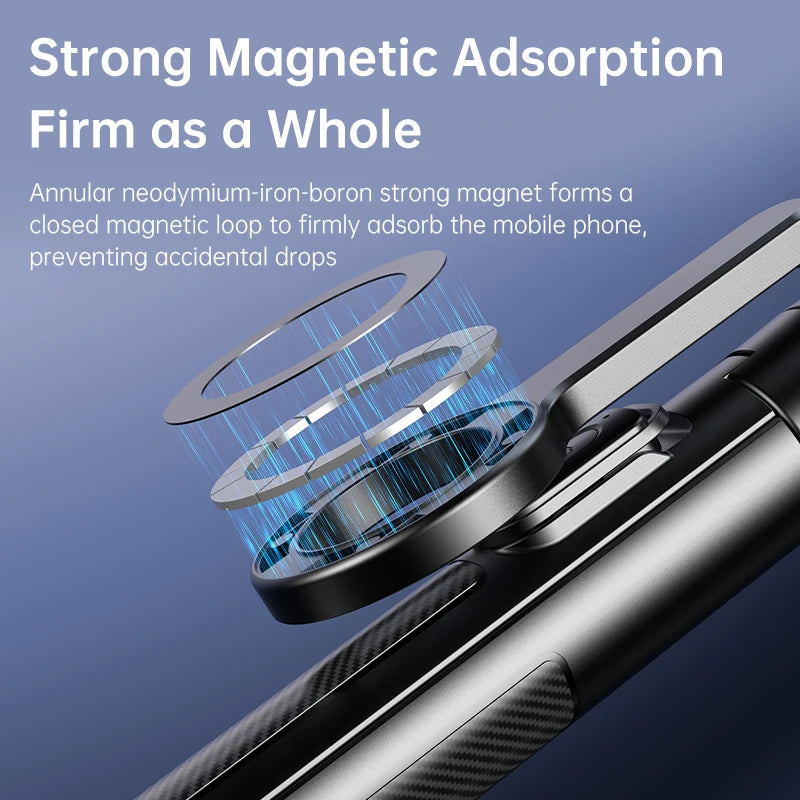 Magnetic selfie stick tripod, view 3