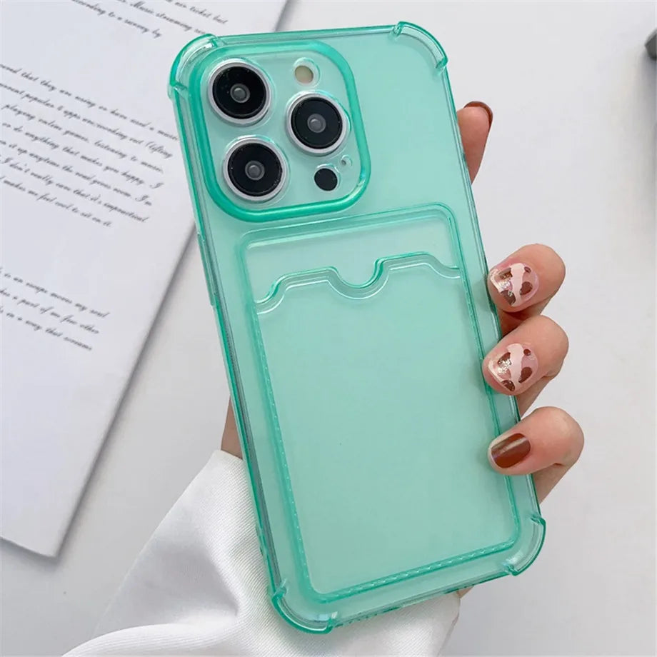 Clear card slot wallet case for iPhone, view 9