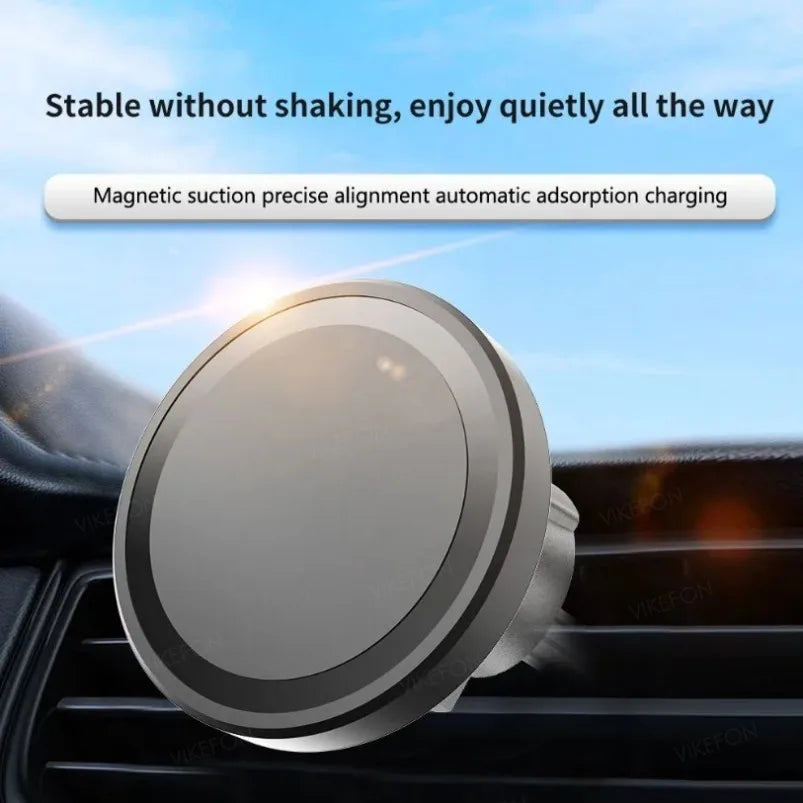 Magnetic air vent wireless charging car mount for MagSafe, view 2