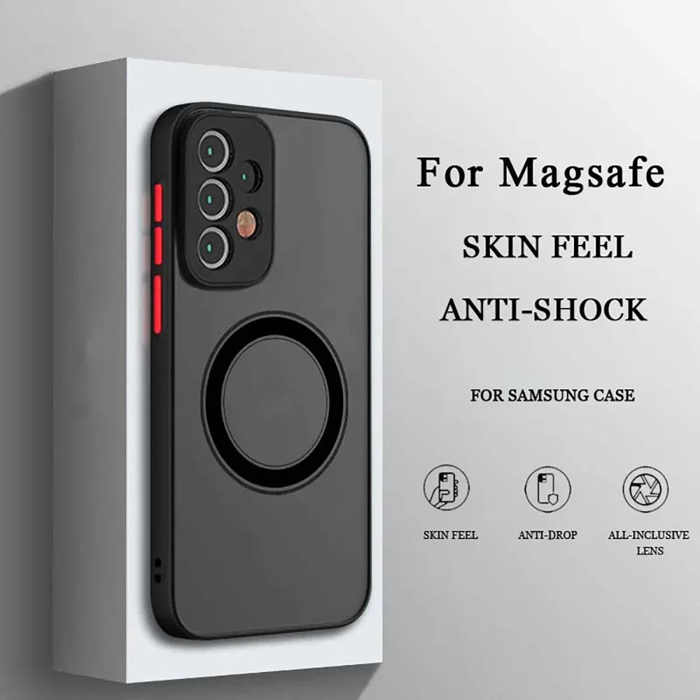 Matte clear MagSafe case for Samsung Galaxy S20–S25, view 2